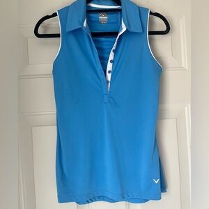 Callaway Women's Blue Sleeveless Polo Top
